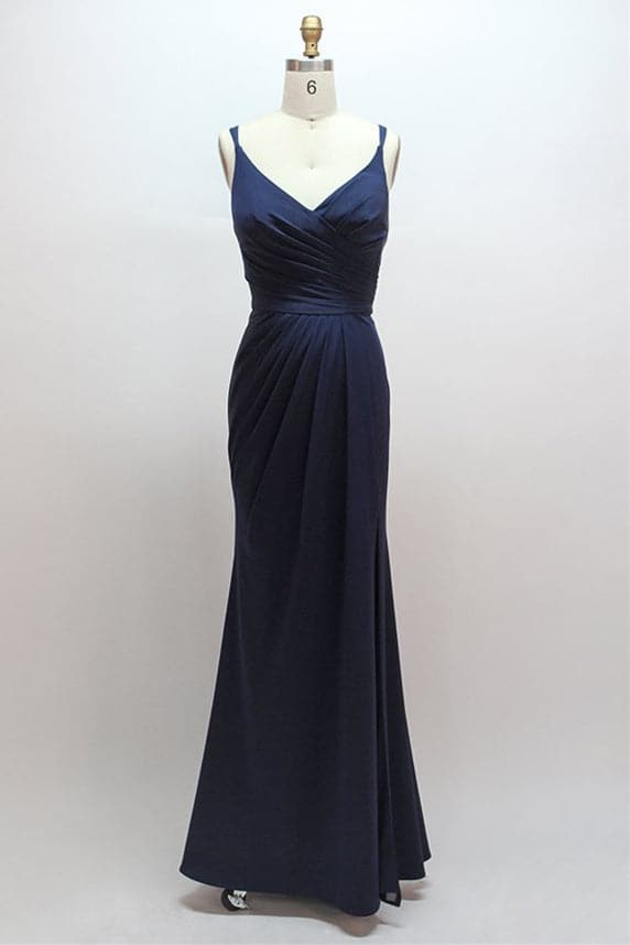 v neck bridesmaid dress