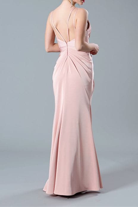 spaghetti strap bridesmaid dress