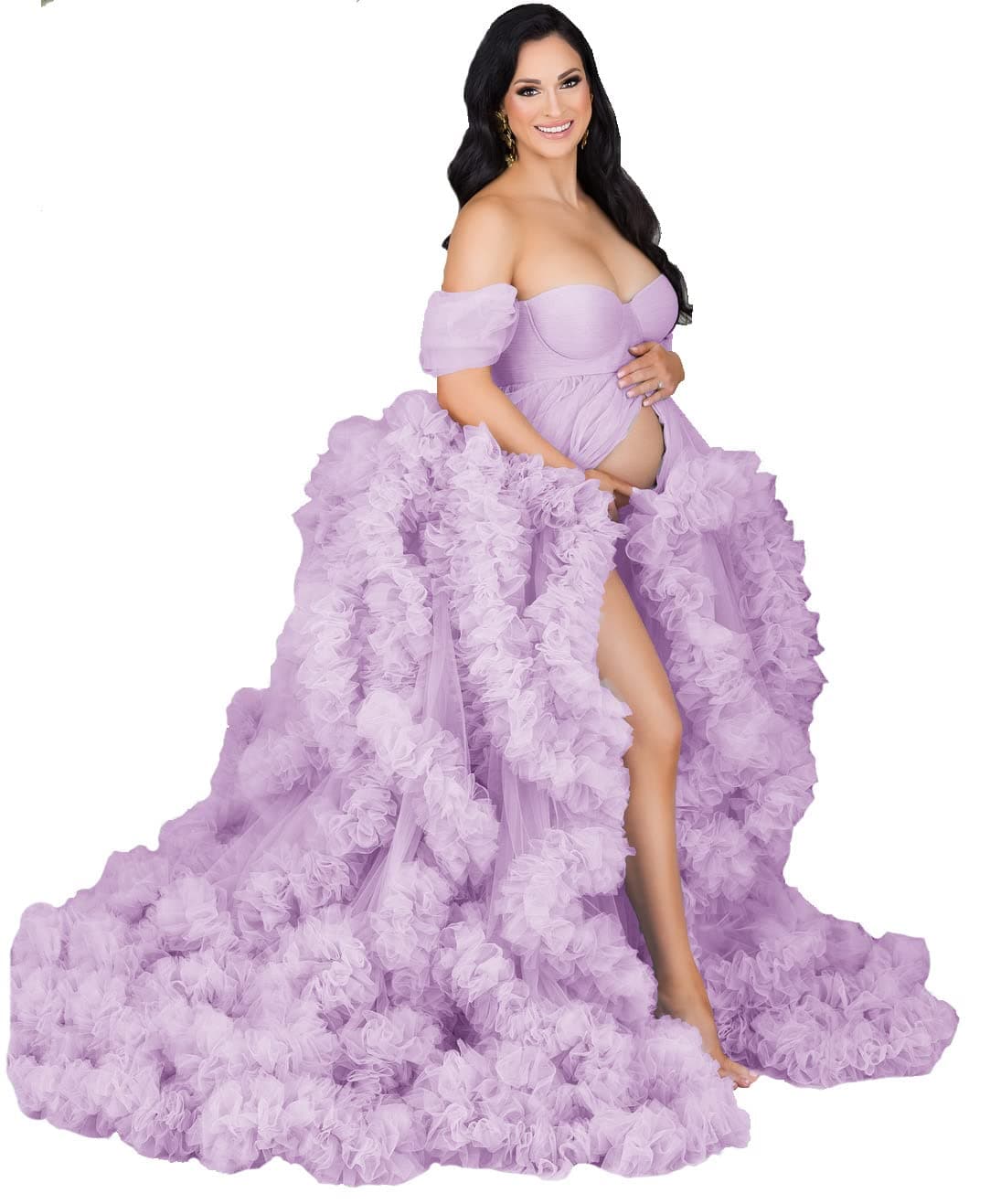 maternity off the shoulder dresses