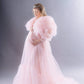Emerald Green Maternity Tulle Robe for Photoshoot VMR26