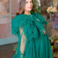 Emerald Green Maternity Tulle Robe for Photoshoot VMR26