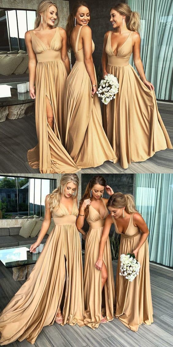 Sexy Bridesmaid Dress with Split VMB11