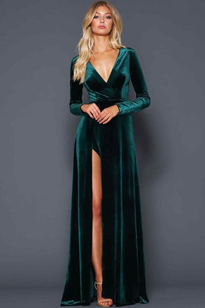 Maxi Velvet Gown Dress