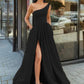 One Shoulder Hot Prom Dresses Sleeveless Floor Length Dresses