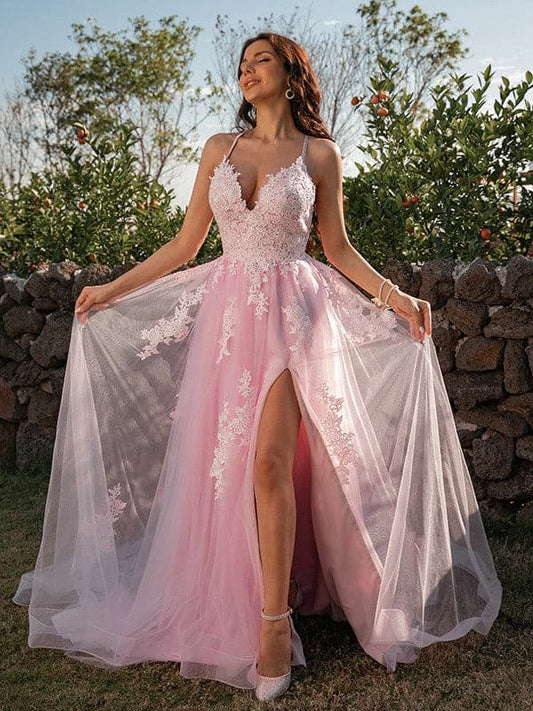 Tulle Applique Spring Prom Dress VM19