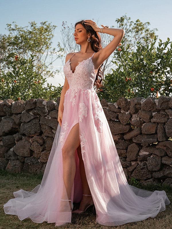 Tulle Applique Spring Prom Dress VM19