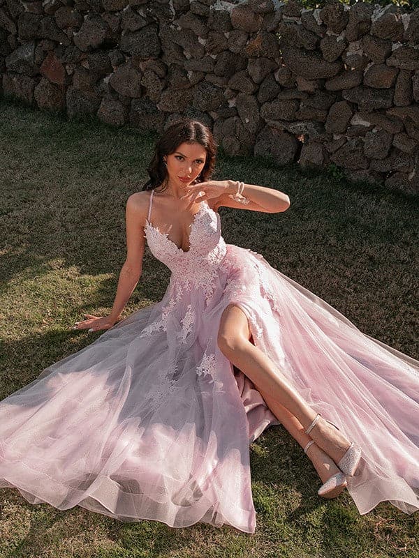 Tulle Applique Spring Prom Dress VM19