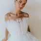 Strapless Prom Dress Pearled Mini Dress VMH5