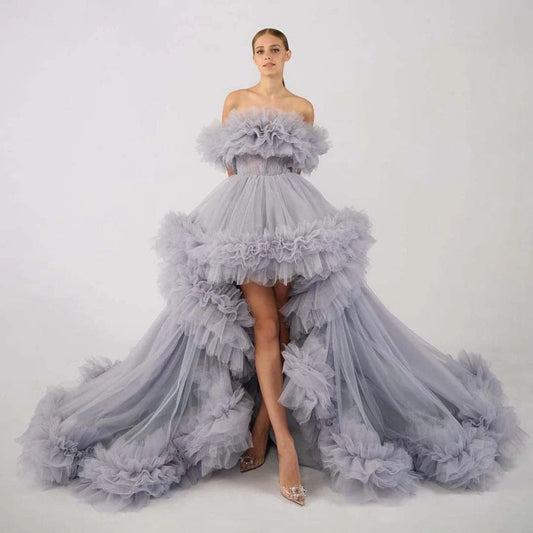 Puffy Ruffles Maternity Tulle Robe