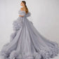 Puffy Ruffles Maternity Tulle Robe