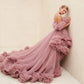 Puffy Ruffles Maternity Tulle Robe