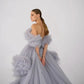 Puffy Ruffles Maternity Tulle Robe