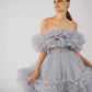 Puffy Ruffles Maternity Tulle Robe