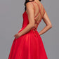 Short Shimmer Homecoming Dress with Pockets VMH15